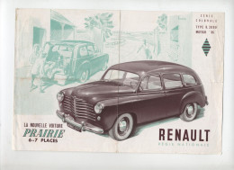 RENAULT Colorale Prairie Feuillet Publicitaire Catalogue - Voitures