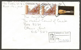 1981 Registered Cover $1.67 Streets/Instruments POCON Kingston Ontario To Ottawa - Postgeschiedenis