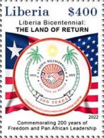 Liberia 2023, Freedom And Pan African Leadership, Flags, 1val - Briefmarken