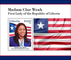Liberia 2023, First Lady Of The Republic Of Liberia, Flags, BF - Briefmarken