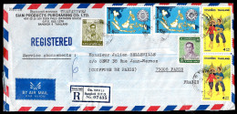 THAILAND Thaïlande - Registered Letter BANGKOK To France By Air Mail - Tailandia