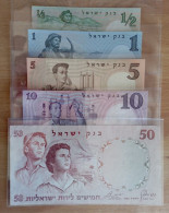 Israel 1959-1960 SET 1/2 1 5 10 50 Lirot UNC/XF - Israel
