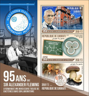 Djibouti 2023, Medicine, Penicillin, Mushrooms, Fleming, 3val In BF - Pharmacy