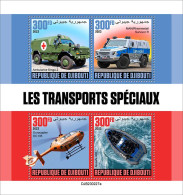 Djibouti 2023, Transport, Ambulance, Police, Helicopter, Boat, 4val In BF - Hélicoptères