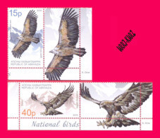 ABKHAZIA 2019 Europa CEPT Theme Fauna Predatory Birds Of Prey Golden Eagle & Bald Vulture 2v+2 Labels MNH - Aigles & Rapaces Diurnes