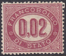 Italy 1875 Sc O1 Italia Servizio Sa 1 Official MLH* - Oficiales