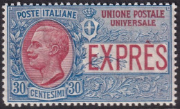 Italy 1908 Sc E6 Italia Espresso Sa 2 Express MLH* - Poste Exprèsse