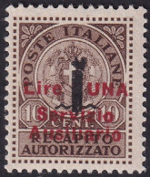 Italy 1945 Sa 2 Italia Locali Guidizzolo Local MH* - Emissioni Locali/autonome