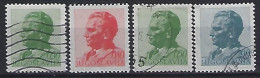 Jugoslavia 1974 / 81  Tito (o) Mi.1551-1554  (13.25) - Oblitérés