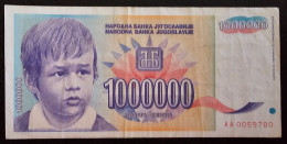 YUGOSLAVIA- 1 000 000 DINARA 1993. - Yugoslavia
