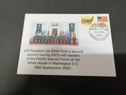 25-9-2023 (2 U 7) USA - President Biden Host 2nd (2023) Forum Summit For Pacific Island Leaders (25-9-2023) - Andere & Zonder Classificatie