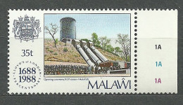 Malawi, 1988 (#518c), Lloyd's Of London England British Insurance Hydroelectric Power Station Nkula Waterfall Dam Indust - Usines & Industries