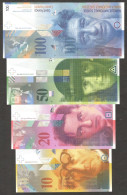 Set 4 Pcs Switzerland 10 20 50 100 Francs 1996-2005 AUNC To GEM UNC - Zwitserland