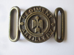 UK Royal Artillery Regiment Belt Buckle Vintage Army Colonial England,see Pictures - Equipement