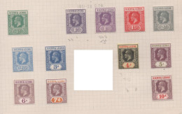 Sierra Leone, MH, 1921, Michel 100-109, 111 - Sierra Leone (...-1960)