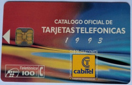 Spain 100 Pta. Catalogo Oficial De Tarjetas Telefonicas - Emissions Privées