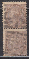1865 One Anna Pair, 1a  British East India Used - 1858-79 Kronenkolonie