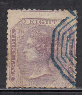 8p No Watermark ,1860 Eight Pies Mauve, British East India Used - 1858-79 Compañia Británica Y Gobierno De La Reina