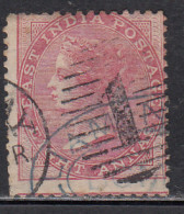 1868 Eight Annas, 8as British East India Used, EIC BOMBAY Cancellation Numerical '1' - 1858-79 Compagnie Des Indes & Gouvernement De La Reine