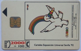 Spain 2000 Pta. H. Edelman ( Expo Sevilla '92 Without FNMT Logo ) - Privatausgaben