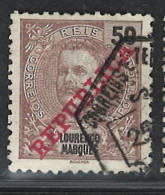 Portugal Lourenco Marques Mozambique 1911 "D. Carlos I Republica" Condition Used Mundifil #84 - Lourenco Marques