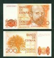 SPAIN - 1980 200 Pesetas UNC - [ 4] 1975-… : Juan Carlos I