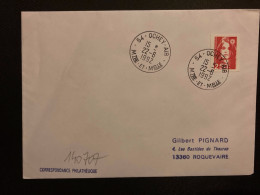 LETTRE TP M DE BRIAT 2,50 OBL.22-6 1992 54 OCHEY AIR MTHE ET MELLE - Military Airmail