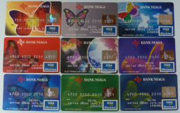 INDONESIA - VISA Electron - Credit Card Set Of 9 - 2005/2006 - BANK NIAGA - Used - Tarjetas De Crédito (caducidad Min 10 Años)