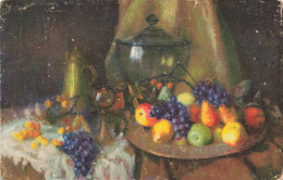 ARTS - Peintures Et Tableaux - Des Fruits Sur Un Plateau - Carte Postale Ancienne - Malerei & Gemälde