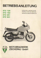 MZ ETZ125, ETZ150, ETZ251 En ETZ301 Notice Entretien Handleiding - Motos