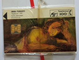 Spain 100 Pta. MINT " Coleccione Arte - Imma Panades,  Meditacio 1991 " - Emisiones Privadas