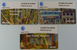 SEYCHELLES - Cable & Wireless - Mobile - Prepaid - Call Credit Voucher - Group Of 3 - Seychellen