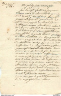 GENERALITE DE PARIS 1781 - Algemene Zegels
