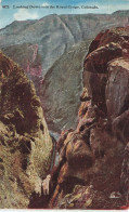 ETATS UNI - Colorado - Looking Down Into The Royal Gorge - Colorisé - Carte Postale Ancienne - Rocky Mountains