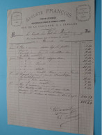 AUGUSTE FRANçOIS Vitrier-Encadreur ( IXELLES ) Belgique ( Voir SCANS ) Facture 1886 > Comte Du Val De Beaulieu ! - 1800 – 1899