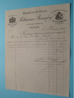 PUTTEMANS-BONNEFOY Man. De Glaces ( BRUXELLES ) Belgique ( Voir SCANS ) Facture 1886 > Comte Du Val De Beaulieu ! - 1800 – 1899