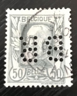 Timbre Oblitéré Perforé Belgique 1905 - 1905 Grosse Barbe