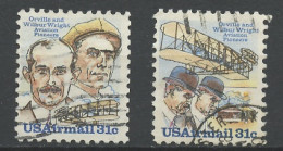 Etats Unis - Vereinigte Staaten - USA Poste Aérienne 1978 Y&T N°PA85 à 86 - Michel N°F1362 à 1363 (o) - Frères Wright - 3a. 1961-… Used
