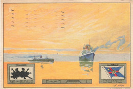 TRANSPORT - Bateaux - Gemeaux - OBMC - Mai - Carte Postale Ancienne - Warships