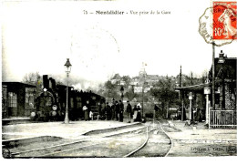 Ambulant AMIENS à TERNIER Et MONS à TOURNAI (28/29-06-1914) Sur CP MONTDIDIER « Vue Prise De La Gare» - Ambulanti