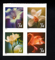 271131865 2001 SCOTT 3490A (XX) POSTFRIS MINT NEVER HINGED  - FLORA - FLOWERS - BOOKLET PANE UNDER IMPERFORATED - Sonstige & Ohne Zuordnung