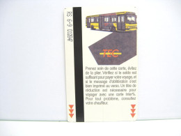 UNE CARTE DE BUS N° 8 A METRO TRAM TEC CHARLEROI - Other & Unclassified