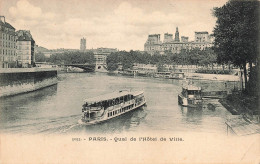 FRANCE - Paris - Quai De L'hôtel De Ville - Animé -  Carte Postale Ancienne - Ponts
