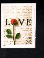 1869089754 2001 SCOTT 3498 (XX) POSTFRIS MINT NEVER HINGED  LOVE STAMP LEFT AND UPPERSIDE IMPERFORATED - Unused Stamps