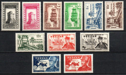 Col38 Colonie Fezzan Neuf X MH N° 43 à 53 Neuf X MH Cote : 56,00€ - Unused Stamps