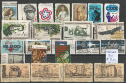 USA Top Quality Commemoratives Complete Yearset 1971 In 23 VFU Pcs ( With Circular PMK ) - SC.# 1423/1445 - Usados