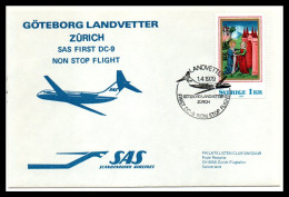 FFC SAS  Goteborg-Zurich  01/04/1979 - Storia Postale