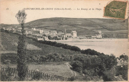 FRANCE - Saint Michel En Greve (Cotes Du Nord) - Le Bourg Et La Plage - Carte Postale Ancienne - Saint-Amand-Montrond