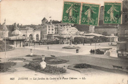 FRANCE - Dieppe - Les Jardins Du Casino Et Le Vieux Château - Animé - Carte Postale Ancienne - Dieppe