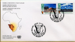 UN - VEREINTE NATIONEN - NATIONS UNIES -  FDC 1991   NAMIBIA - FDC